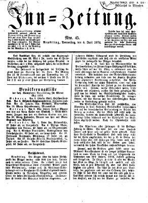 Inn-Zeitung Donnerstag 4. Juni 1874