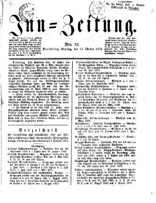 Inn-Zeitung Sonntag 11. Oktober 1874