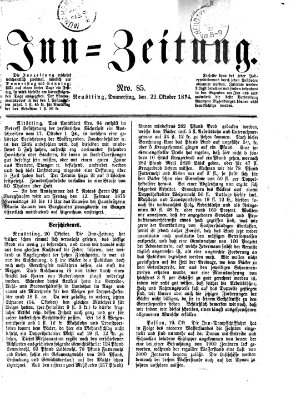 Inn-Zeitung Donnerstag 22. Oktober 1874