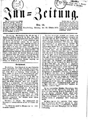 Inn-Zeitung Sonntag 25. Oktober 1874