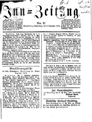 Inn-Zeitung Donnerstag 3. Dezember 1874