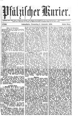 Pfälzischer Kurier Donnerstag 3. September 1874