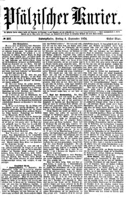 Pfälzischer Kurier Freitag 4. September 1874