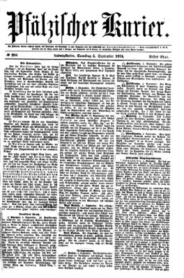 Pfälzischer Kurier Samstag 5. September 1874