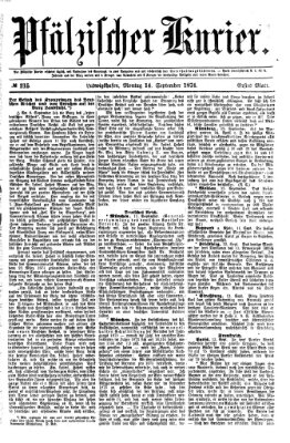 Pfälzischer Kurier Montag 14. September 1874