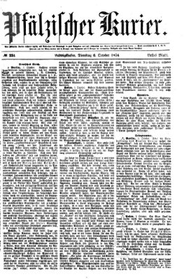 Pfälzischer Kurier Dienstag 6. Oktober 1874