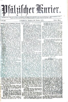 Pfälzischer Kurier Dienstag 20. Oktober 1874