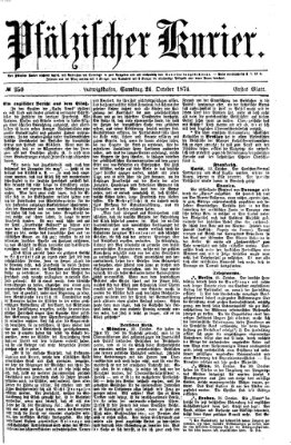 Pfälzischer Kurier Samstag 24. Oktober 1874