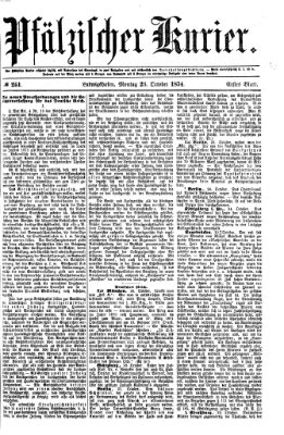 Pfälzischer Kurier Sonntag 25. Oktober 1874