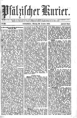 Pfälzischer Kurier Montag 26. Oktober 1874