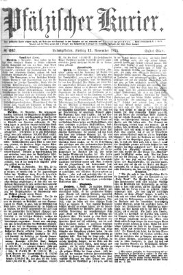 Pfälzischer Kurier Freitag 13. November 1874