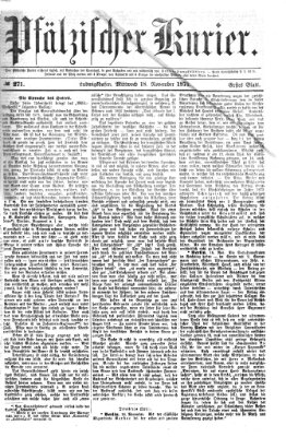 Pfälzischer Kurier Mittwoch 18. November 1874