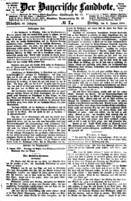 Der Bayerische Landbote Freitag 9. Januar 1874