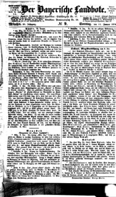 Der Bayerische Landbote Sonntag 11. Januar 1874