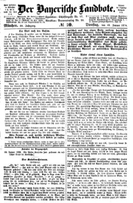 Der Bayerische Landbote Dienstag 13. Januar 1874
