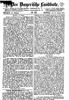 Der Bayerische Landbote Sonntag 18. Januar 1874