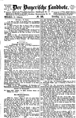 Der Bayerische Landbote Dienstag 20. Januar 1874