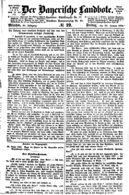 Der Bayerische Landbote Freitag 23. Januar 1874