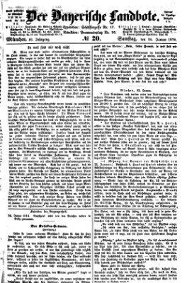 Der Bayerische Landbote Samstag 24. Januar 1874