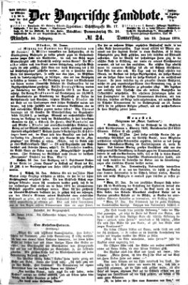 Der Bayerische Landbote Donnerstag 29. Januar 1874