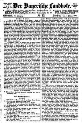 Der Bayerische Landbote Samstag 7. Februar 1874