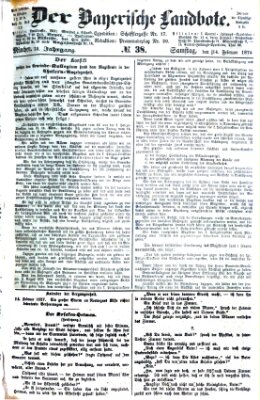 Der Bayerische Landbote Samstag 14. Februar 1874