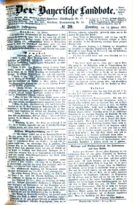 Der Bayerische Landbote Sonntag 15. Februar 1874