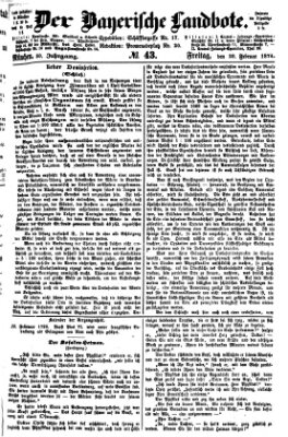 Der Bayerische Landbote Freitag 20. Februar 1874