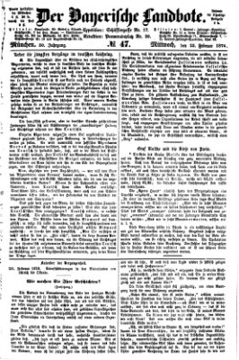 Der Bayerische Landbote Mittwoch 25. Februar 1874