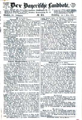 Der Bayerische Landbote Sonntag 1. März 1874
