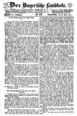 Der Bayerische Landbote Donnerstag 26. März 1874