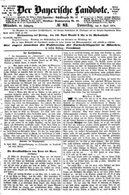 Der Bayerische Landbote Donnerstag 9. April 1874