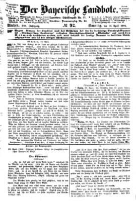 Der Bayerische Landbote Sonntag 19. April 1874