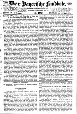 Der Bayerische Landbote Mittwoch 29. April 1874