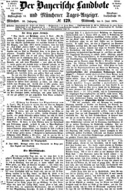 Der Bayerische Landbote Mittwoch 3. Juni 1874