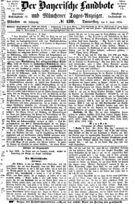 Der Bayerische Landbote Donnerstag 4. Juni 1874