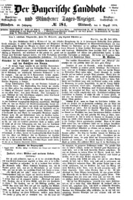 Der Bayerische Landbote Mittwoch 5. August 1874