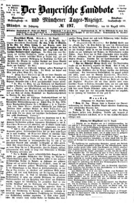 Der Bayerische Landbote Sonntag 23. August 1874