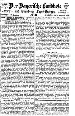 Der Bayerische Landbote Sonntag 20. September 1874