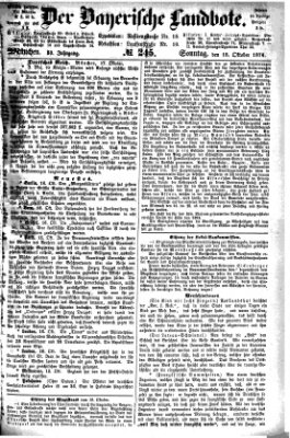 Der Bayerische Landbote Sonntag 18. Oktober 1874