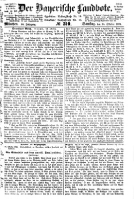 Der Bayerische Landbote Samstag 24. Oktober 1874