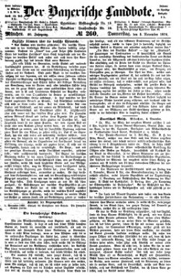 Der Bayerische Landbote Donnerstag 5. November 1874