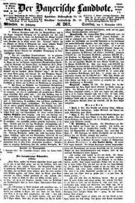 Der Bayerische Landbote Samstag 7. November 1874