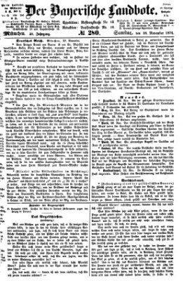 Der Bayerische Landbote Samstag 28. November 1874