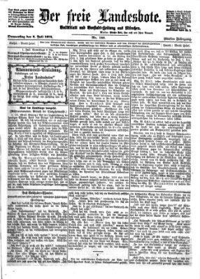 Der freie Landesbote Donnerstag 2. Juli 1874