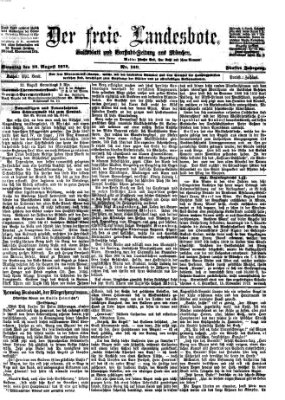 Der freie Landesbote Sonntag 23. August 1874