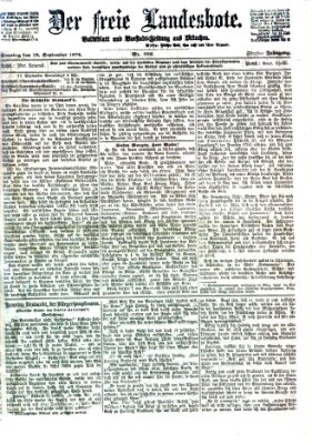 Der freie Landesbote Sonntag 13. September 1874