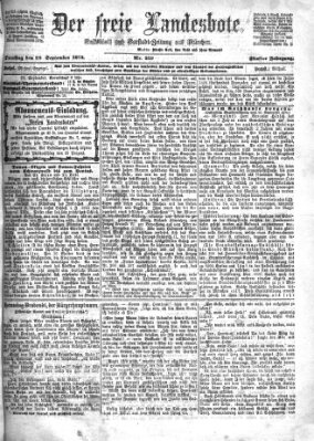 Der freie Landesbote Dienstag 29. September 1874