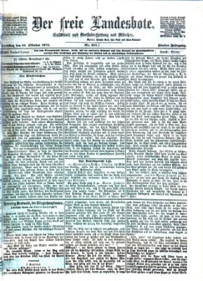 Der freie Landesbote Samstag 24. Oktober 1874