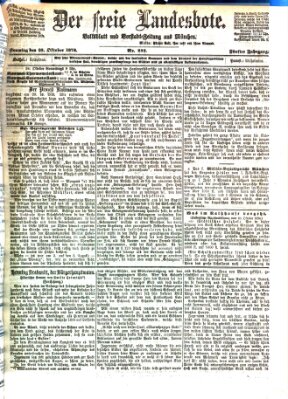 Der freie Landesbote Sonntag 25. Oktober 1874